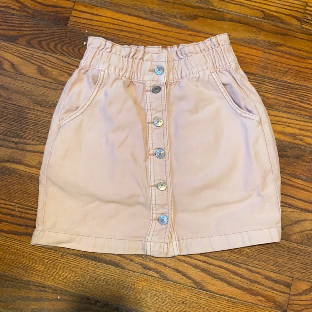 American Eagle Button Front Skirt 00 Pockets